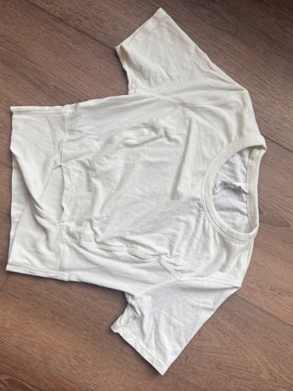 Lululemon All Tied Up Tee, size 4, Cream/Ivory/White